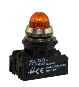 L22-220V Lampka sygnalizacyjna ŻÓŁTA