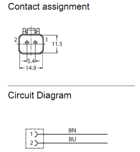 TURCK ; DT06-2S-A-2/TXL Przewód gniazdo Deutsch DT06-2s bez wyposażenia dł. 2m 1