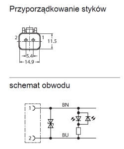TURCK ; DT06-2S-S-5/TXL Przewód gniazdo Deutsch DT06-2P+led dł. 5m 1
