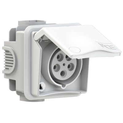 Gniazdo p/t 16A 3P+Z+N 400V IP44