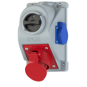Gniazdo stałe z wyłącznikiem 0-1 16A 5P 400V + 2P+Z 230V IP44 COMBO-POL