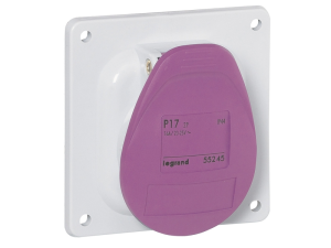 Gniazdo tablicowe 16A 2P fioletowe