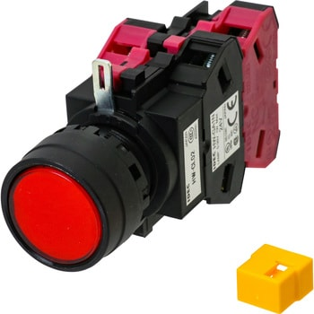 HW1L-M102Q4R Przycisk podśw. monost. LED24V, czerwony