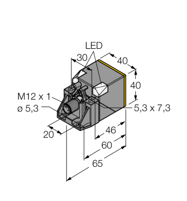 NI5-G12-Y1 Czujnik indukcyjny M12 NAMUR 8.2VDC LED przewód