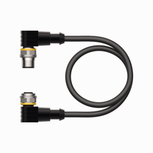 WSC-WKC5701-0,3M Przewód PUR 0,3m M12/4P Wtyk męski kątowy/ Gniazdo żeńskie kątowe