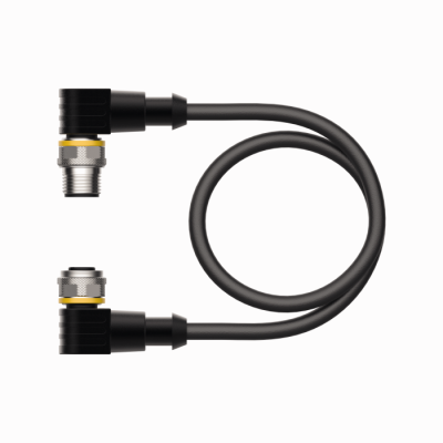 WSC-WKC5701-0,3M Przewód PUR 0,3m M12/4P Wtyk męski kątowy/ Gniazdo żeńskie kątowe