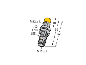 TURCK ; NI8U-EM12-RP6X-H1141 Czujnik indukcyjny M12 PNP NC 10...30VDC