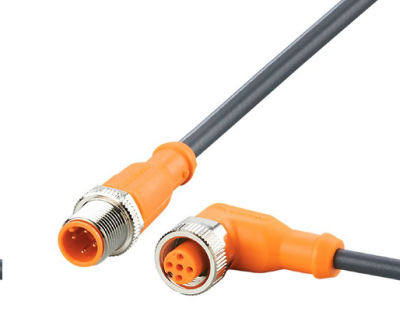 IFM ; EVC400 Przewód PUR Gniazdo M12/4P katowe , Wtyk M12/4P proste , dł.4m