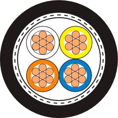 Przewód ETHERLINE PN Y Cat.5e BK 2x2xAWG22/7 1