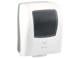 Mechaniczny podajnik ręczników papierowych w rolach MERIDA
ONE AUTOMATIC MAXI, tworzywo ABS, biały