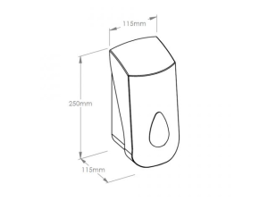 Dozownik płynu dezynfekcyjnego w sprayu MERIDA TOP MAXI na
jednorazowe wkłady 1000 ml, tworzywo ABS, biały, okienko
czerwone 1