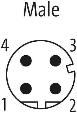 MURRelektronik : 7000-14541-7967500 Przewód PUR wtyk M12/4P kod.D prosty ekranowany z przewodem 75m 1