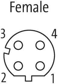 MURRelektronik ; 7000-14621-0000000 Gniazdo M12/4P proste kod.D 1