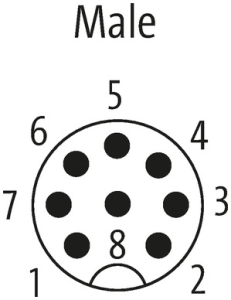 MURRelektronik ; 7000-17351-0000000 Wtyk M12/8P kątowy ekranowany 1