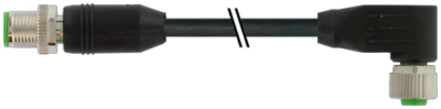 MURRelektronik ; 7000-48021-7170500 Przewód PUR Giazdo M12/8P kątowe , wtyk M12/8P kątowy dł.5m