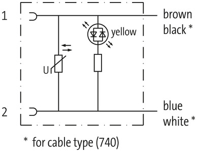 MURRelektronik ; 7000-70061-7500500 Przewód 5m Wtyk Junior zaworowy LED+VDR 1