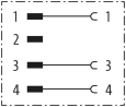 MURRelektronik ; 7000-88501-0000000 Adapter M8 męski, 4-polowy - M8 żeński, 3-polowy 1