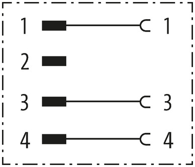 MURRelektronik ; 7000-88501-0000000 Adapter M8 męski, 4-polowy - M8 żeński, 3-polowy 1