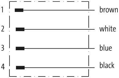 MURRelektronik : 7072-72461-5690060 Przewód PUR Wtyk DT04-4P 4x0,75 czarny UL/CSA 0,6m  1