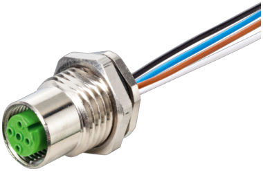 MURRelektronik : 7000-17185-9850100 Gniazdo M12/8P żeńskie panelowe dł. przew.1m z nakrętką M16