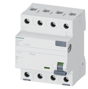 SIEMENS ; 5SV4344-0 40A 30mA Typ AC Wył.różnicowoprądowy 3+N 400V - N z prawej strony