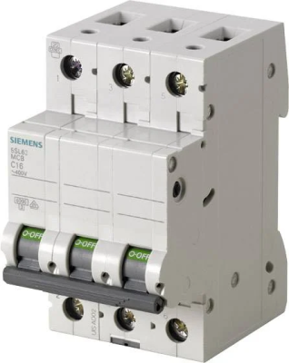 SIEMENS ; 5SL6316-6 Wyłącznik nadmiarowy B16A 3-bieg.6kA 400V