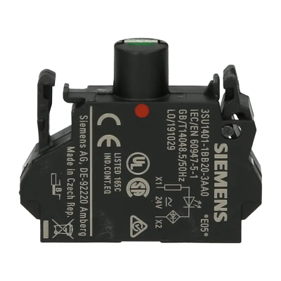 SIEMENS ; 3SU1401-1BB20-3AA0 LED 24V AC/DC, RED przyłącze sprężynowe