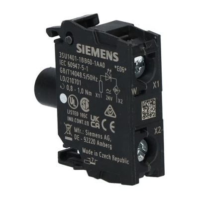 SIEMENS ; 3SU1401-1BB60-1AA0 LED 24V AC/DC, WHITE