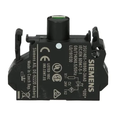 SIEMENS ; 3SU1401-1BB60-3AA0 LED 24V AC/DC, WHITE przyłącze sprężynowe