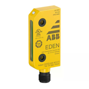 ABB; Czujnik Adam OSSD-info M12-5 wtyk Bezdotykowy wyłącznik bezpieczeństwa, OSSD, 24 V DC, IP67, IP69K, 60 x 12 x 30 mm
