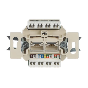 0220/12-507 ; Mechanizm gniazda 2x RJ 45, kat.5,