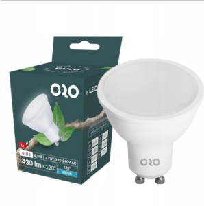 Lampa LED 230V GU-10 6,5W TOTO Barwa Zimna  430 lm