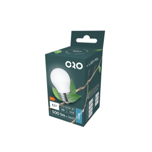 Lampa LED 230V E27 5W 470lm TOTO Zimny Biały  Kulka