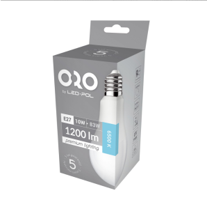 Żarówka LED E27 G60 10W 6500K 1200lm Biała zimna