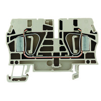 Weidmuller ; ZDU 6 Złączka sprężynowa 2x6mm2 BEŻOWA