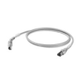 Weidmuller ; IE-C6FP8LD0005M40W40-D Kabel Patch, RJ45 IP 20, Zakrzywiony 270°, RJ45 IP 20, Cat.6A / Klasa EA (ISO/IEC 11801 2010), LSZH, 0.5 m szary