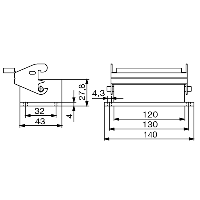 RockStar® HDC 24B ALU Obudowa pulpitowa 1-klamra 1
