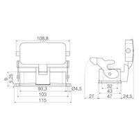 RockStar® HDC 16B ALU Obudowa pulpitowa 1-klamra 1