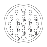 Weidmuller ;SAI-M23-BE-19 Wkład żeński M23 16+3-Pin 1