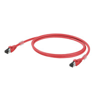 Weidmuller ; IE-C6FP8LR0050M40M40-R Kabel Patch, RJ45 IP 20, RJ45 IP 20, Cat.6A / Klasa EA (ISO/IEC 11801 2010), LSZH, 5 m /CZERWONY/