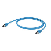 Weidmuller ; IE-C6FP8LB0005M40M40-B Kabel Patch, RJ45 IP 20, RJ45 IP 20, Cat.6A / Klasa EA (ISO/IEC 11801 2010), LSZH, 0.5 m /NIEBIESKI/
