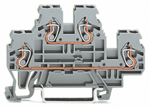 870-501 Złączka dwupiętrowa L/L 2,5mm2 SZARA