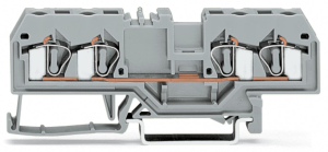 281-652 Złączka 4mm 4-przewodowa szara