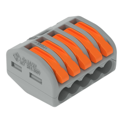 222-415 Złączka uniwersalna; 5-przewodowa; rozłączna 4mm2