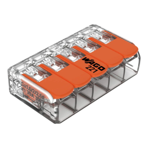 221-615 Złączka uniwersalna; 5-przewodowa 6mm2 ; rozłączna MICRO